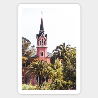 Vintage Pink Church Sticker